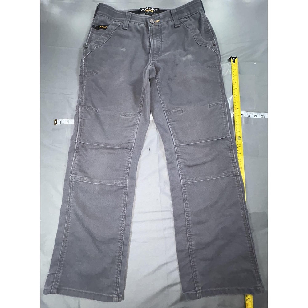Ariat Rebar M4 Pants Mens 30x32 Gray Low Rise Bootcut Work Carpenter Cargo